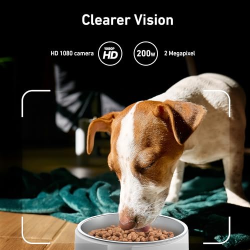 Automatic Dog & Cat Feeder with Camera & WiFi (Pure White)