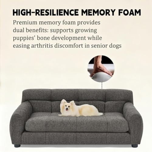Dog Couch Bed (38 inch / Stone Grey)