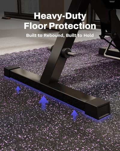 0.79" Thick Gym Flooring for Home Gym (Black/Purple / 48 Sq Ft (12 Tiles))