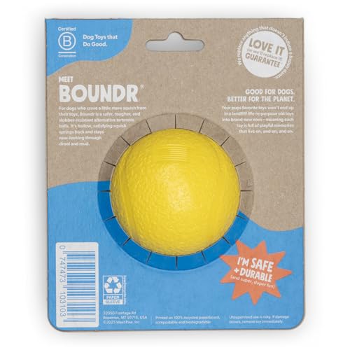 Boundr Ball Dog Fetch Toy (Large (Pack of 1) / Dandelion)