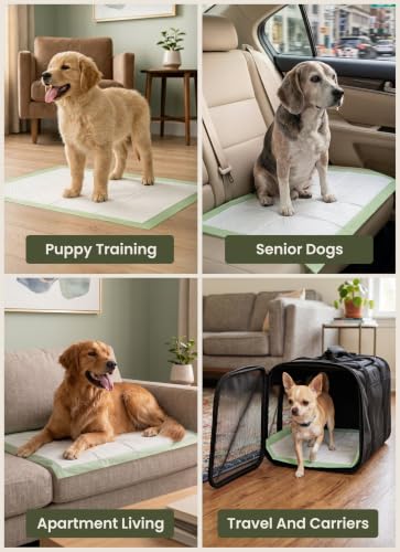 Pogi's Puppy Pee Pads with Adhesive Tabs (Medium - 18 x 24")