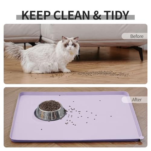 Silicone Pet Feeding Mat (Lavender / 24" x 16")
