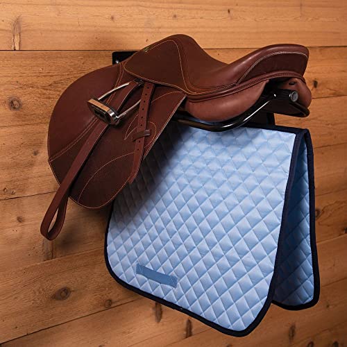 Wall Mount Saddle Rack with Single Pad Bar (Mounted Rack w/Single Pad Rack / Black)