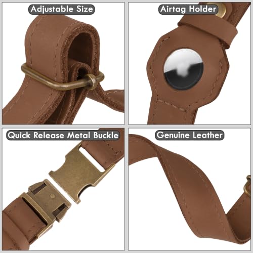 AirTag Dog Collar (Tawny / S, 12"-15" Neck Fit)