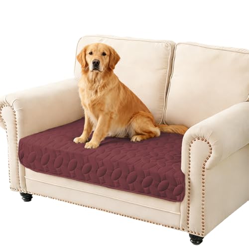 Waterproof Pet Bed Cover Anti (30x53 Inch (Pack of 1) / Burgundy)