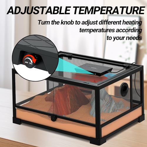 Reptile Heat Panel Adjustable Temperature Reptile Heating Plate (6" X 9")