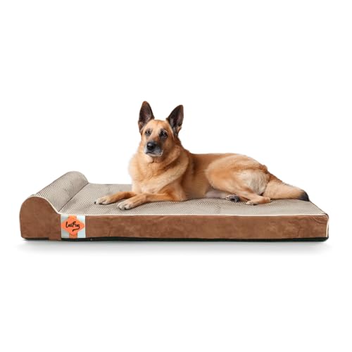 Orthopedic Dog Beds for Large Dogs (46.0"L x 28.0"W x 8.0"Th / Brown)