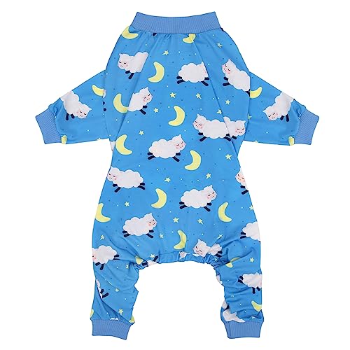 Dog Pajamas One Piece Light Comfy Pjs Pet Costume M (Large / Counting Sheep)
