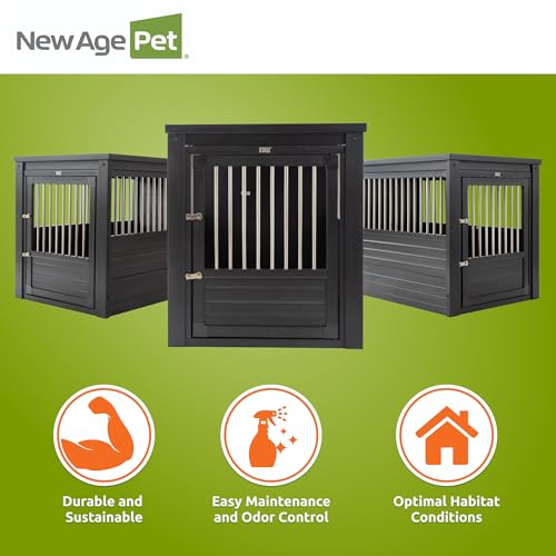 ECOFLEX® XL Furniture Style Dog Crate & End Table (Black / 35.9"L x 23.7"W x 28.0"H)