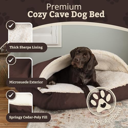 Rectangle Cozy Cave Dog Bed (Hot Fudge / Large)