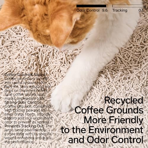 Tofu Cat Litter with Recycled Coffee Grounds