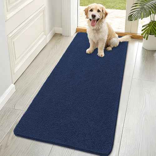 Dog Door Mat for Muddy Paws 70x32 (Dark Blue / 70" X 32")