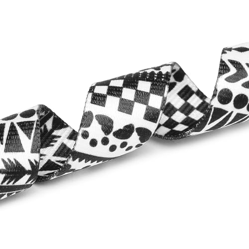 Adjustable Dog Collar (Large / Black White A)