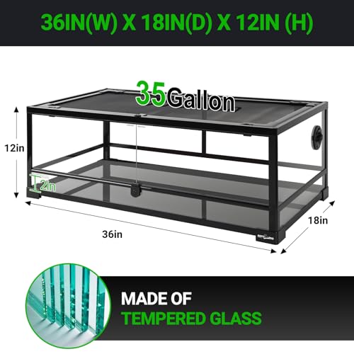 Full Glass 35 Gallon Reptile Tank