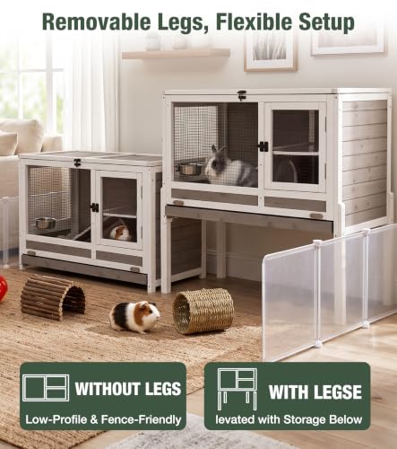 Guinea Pig Cage Indoor with Chew (Brown)
