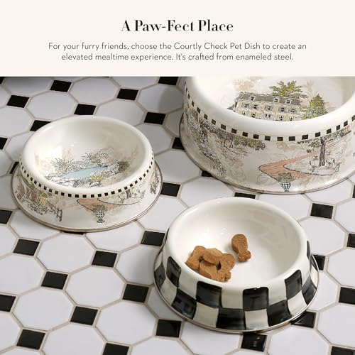 Enamel Pet Dish (Courtly Check / Small)