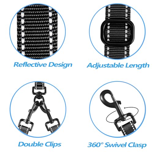 Double Dog Leash (Black)