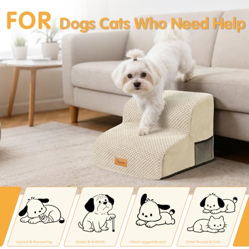High Density Foam Pet Steps 2 Tiers (Beige / 15.7*15.7*11.8)