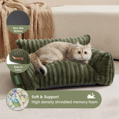 Cute Couch Bed for Pets (30.0"L x 20.0"W x 10.0"Th / Green)