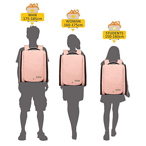 Innovative Traveler Bubble Backpack Pet Carriers for Cats and Dogs (Upgraded-Pink)