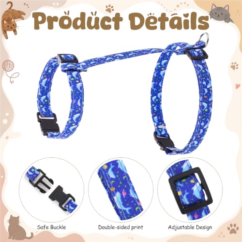 2 Pack Cat Harness and Leash (Dinosaur)