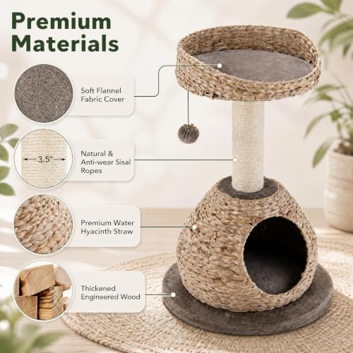 Modern Cat Tree Tower (28 inches / Coffee)
