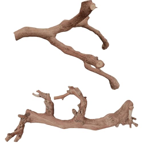 2PCS Reptile Wood Branches Decor (2Pcs 12in Reptile Wood Branches)