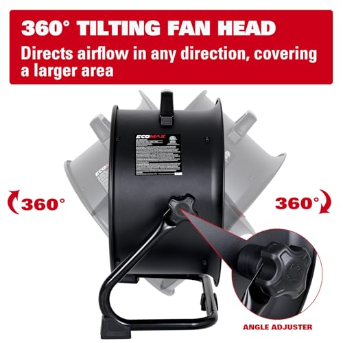 Drum Fan 16 Inch High Velocity Industrial Shop Fan (16Inch)