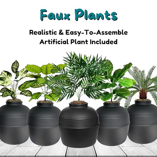 Original Hidden Litter Box Planter (Palm Plant / Base Kit / Charcoal Black)