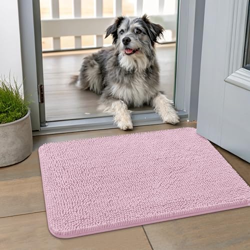 Dog Door Mat for Muddy Paws 24x16 (Dusty Rose / 24"X16")