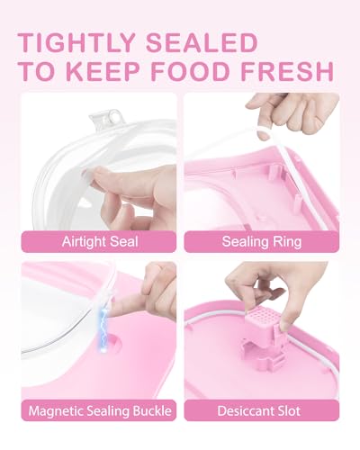 10 13 Lbs Airtight Dog Food Storage Container (Pink/10-13 Lbs)