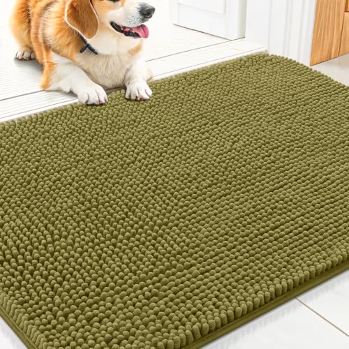 Dog Door Mat for Muddy Paws 30x17 (Willow Green / 30"X17")