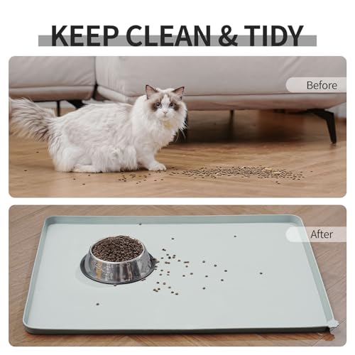 Silicone Pet Feeding Mat (Mist / 22" x 14")