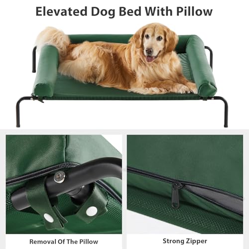 Large Elevated Cooling Cot (Green / 54.0"L x 34.0"W x 8.0"Th)
