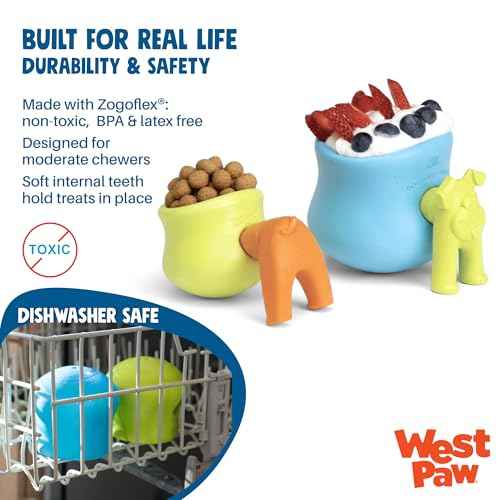 Zogoflex Toppl Interactive Treat Dispensing Puzzle Dog Toy for Mental Stimulation & Enrichment (X-Large / Aqua Blue)