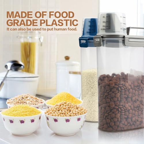 Upgraded Dog Food Storage Container Small (Grey 3 Qt)