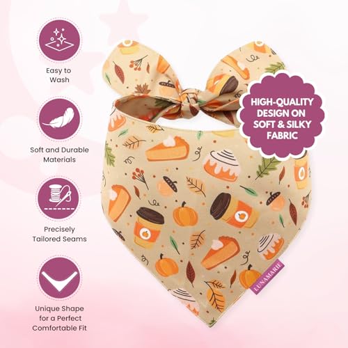 Luxury Dog Bandanas (Fall Sweets / Medium)