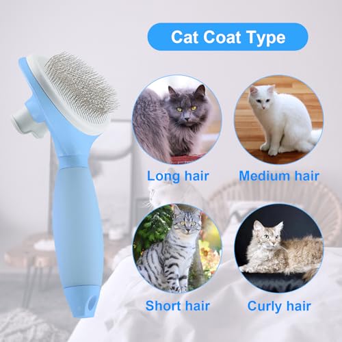 Cat Brush for Shedding (Blue)