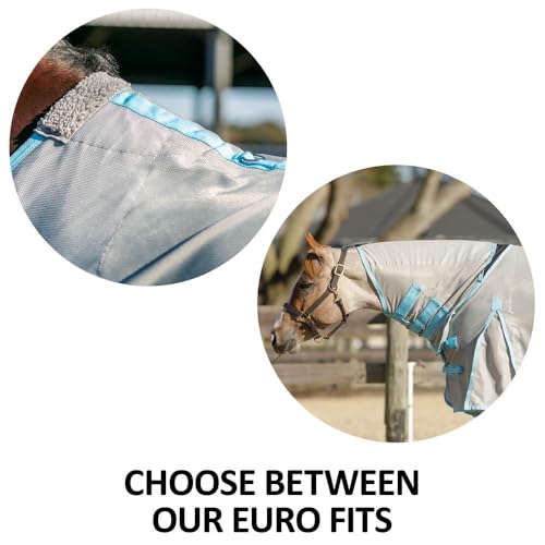 Cooling Soft Interlock Mesh II Horse Fly Sheets (Horse Size 78 / Attached Neck Euro Surcingle / Silver)