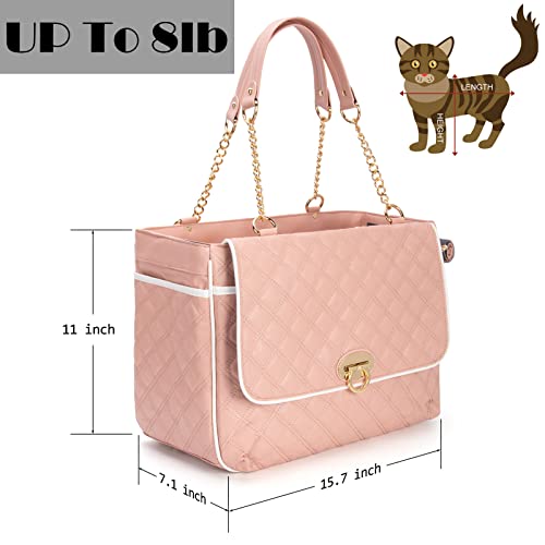 Fashion Pet Carrier Dogs Cat Small Animals Purse Bag (Pink)