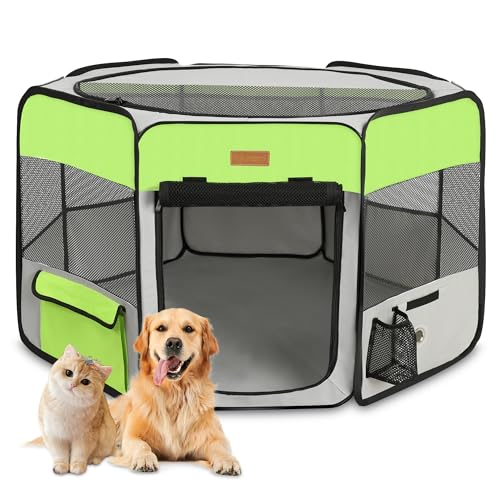 Portable Dog Playpen (X-Large / Green)