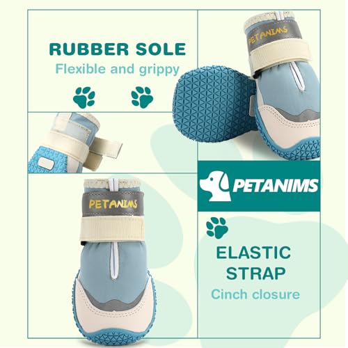 Dog Shoes for Large Dogs (Blue / Width 2.55 inches)