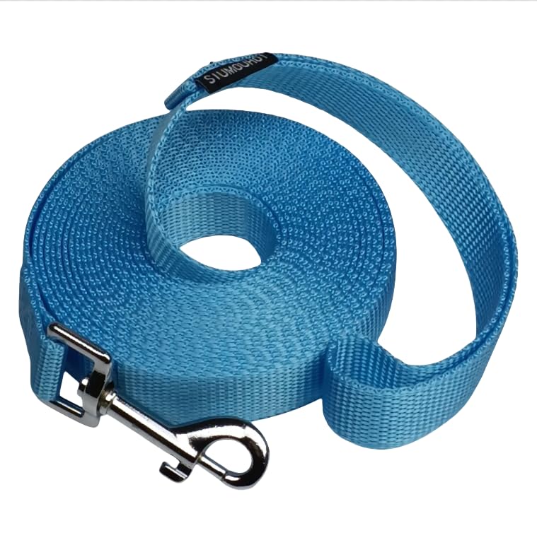 Dog Puppy Obedience Recall Training Agility Lead (Mint Blue / 15 Feet)