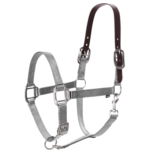 Loki Nylon Horse Halter (Silver Sconce Gray / Warmblood)