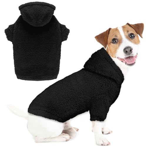 Fuzzy Dog Sweaters for Large Dogs Pet Hoodie Clothes Warm Soft Pet Coats Hooded Sweatshirt Dog Hoodie for Large Dogs (Large / Purple)