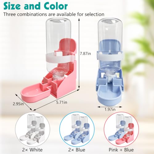 Rabbit Water Bottle (2PCS Water Dispenser, Blue+Pink)