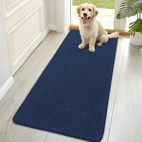 Dog Door Mat for Muddy Paws 70x35 (Dark Blue / 70" X 35")