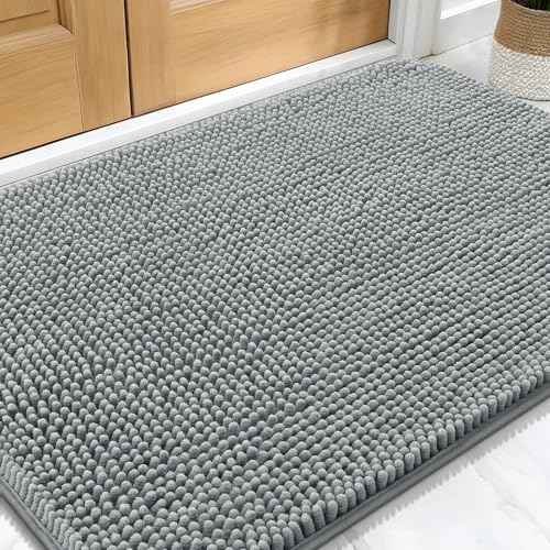 Dog Door Mat for Muddy Paws 32x20 (Grey / 32" X 20")