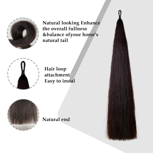28 30 IN Long 3 (3/8 LB Dark Chestnut - Natural Loop)
