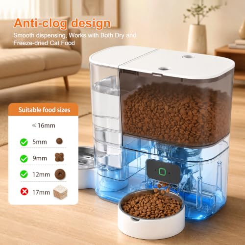Automatic Cat Feeder and Water Dispenser (White-2)